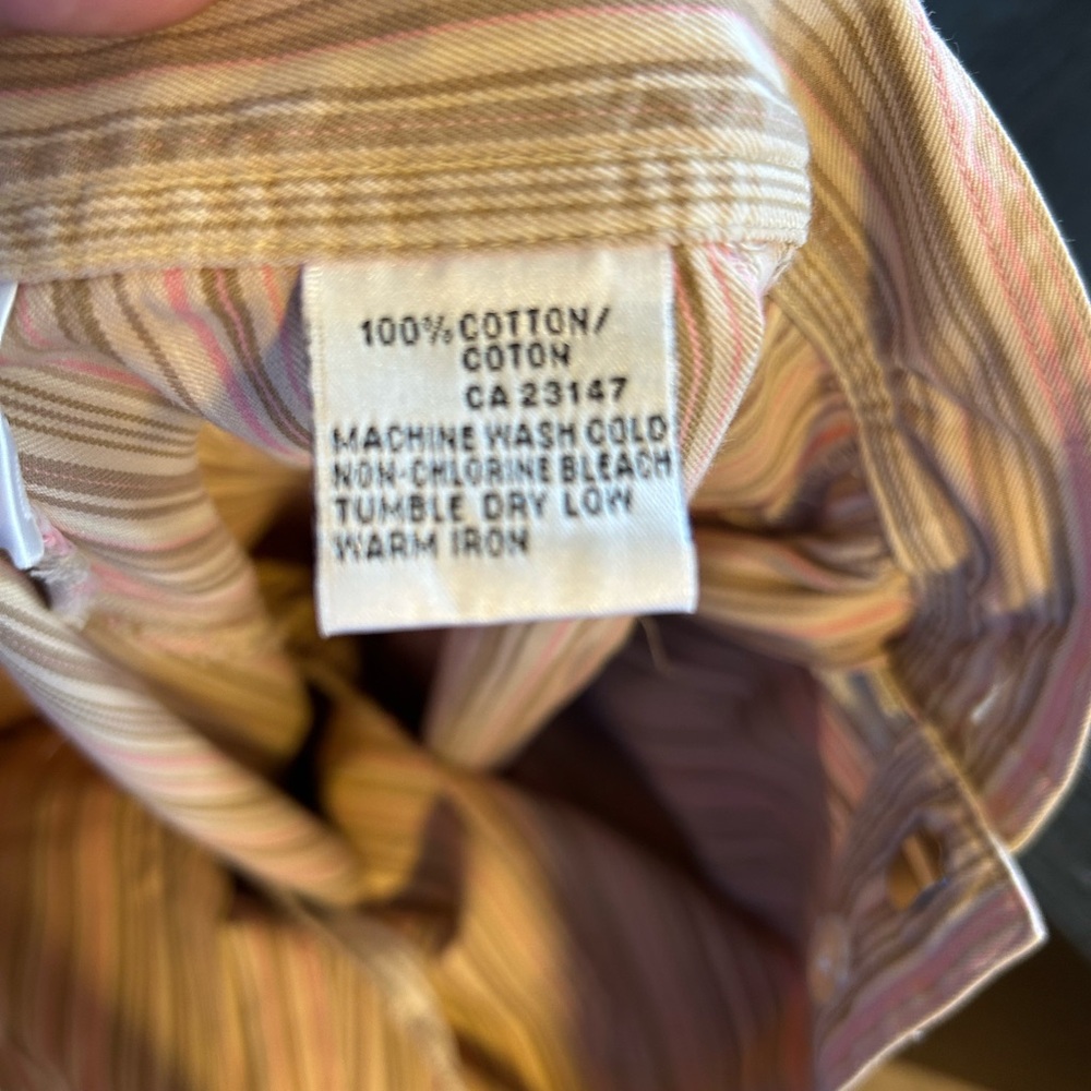 Talbots Retro Striped Tan and Pink Capris, Preppy Casual, 100% Cotton - Picture 8 of 8